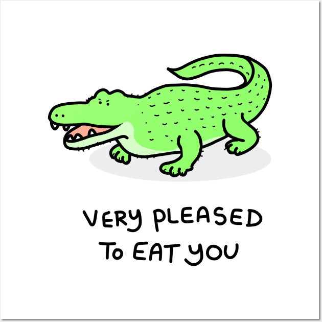 Grumpy Crocodile Wall Art by grumpyanimals